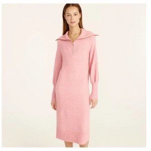 🆕J.Crew Dress - Half-Zip Sweater-Dress in Supersoft Yarn